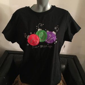 Black Christmas t-shirt, ornament image